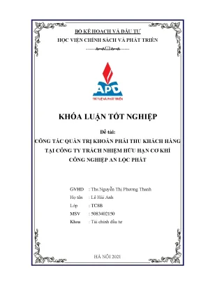 Quản trị khoản phải thu khách hàng tại An Lộc Phát: Luận 