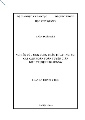 Nghiên cứu phẫu thuật nội soi cắt tuyến giáp điều trị 