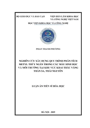 Nghiên cứu quy trình phân tích metyl thủy ngân trong mẫu 
