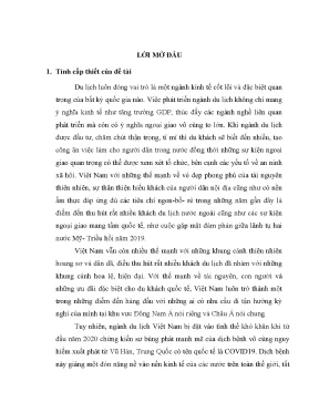 Giải pháp thu hút du khách quốc tế đến Việt Nam sau COVID-19
