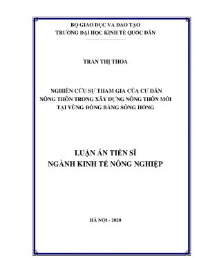 Nghiên cứu sự tham gia của cư dân nông thôn trong xây 