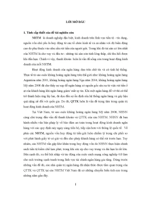 Quản trị thanh khoản tại ngân hàng nông nghiệp Việt Nam