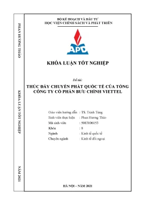 Thúc đẩy chuyển phát quốc tế tại Viettel: Luận văn tốt 