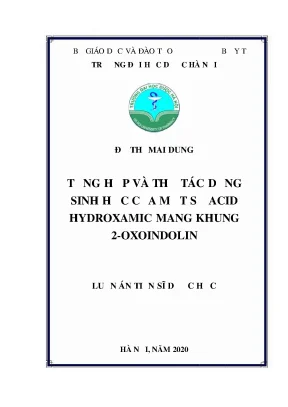 Nghiên cứu tác dụng sinh học của acid hydroxamic trong 