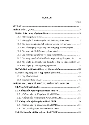 Nghiên cứu vật liệu tổ hợp polyolefin cho ứng dụng trong 