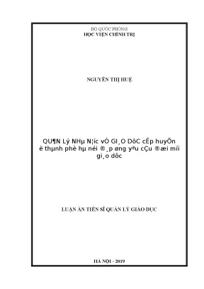 Quản lý giáo dục tại các quận Hà Nội: Đáp ứng yêu cầu 