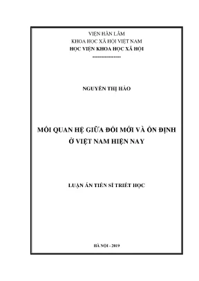 Đổi mới và ổn định ở Việt Nam: Mối quan hệ hiện nay