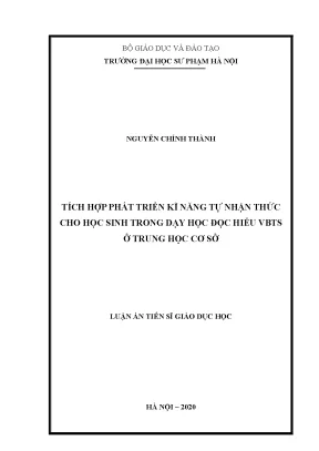 Phát triển kỹ năng tự nhận thức cho học sinh qua dạy đọc 