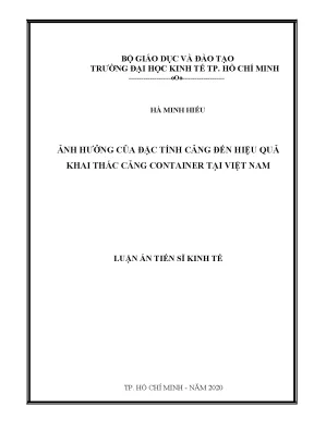 Tác động của đặc tính cảng đến hiệu quả khai thác cảng 