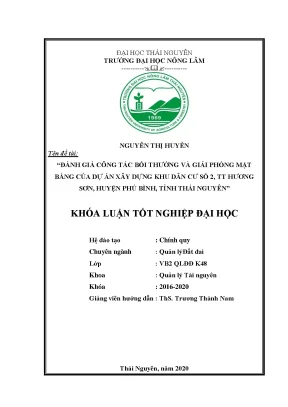 Đánh giá công tác bồi thường và giải phóng mặt bằng dự 