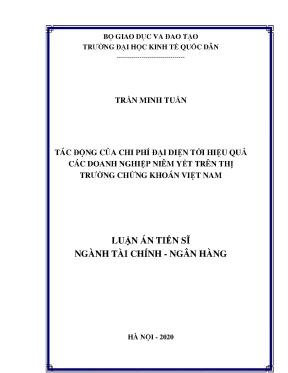 Tác động của chi phí đại diện đến hiệu quả hoạt động