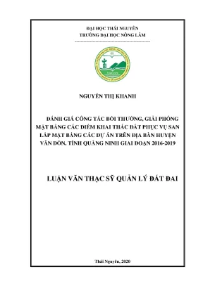 Đánh giá công tác bồi thường và giải phóng mặt bằng tại