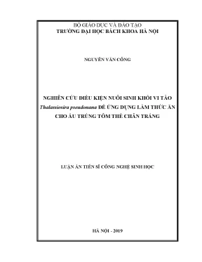 Nghiên cứu nuôi vi tảo Thalassiosira pseudonana làm thức
