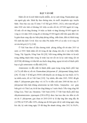 Nghiên cứu dịch tễ học phân tử gen k13 và đáp ứng của 