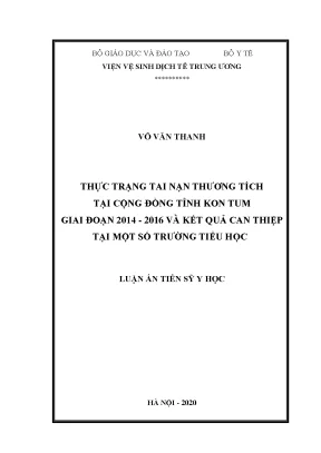 Đánh giá tai nạn thương tích tại Kon Tum (2014-2016) và 