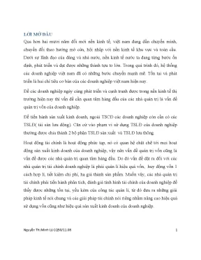 Giải pháp tăng cường quản trị vốn lưu động tại Diligo 