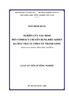 Nghiên cứu đèn compact điều khiển ra hoa trái vụ cho cây 