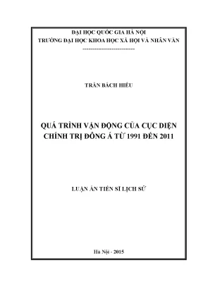 Cục Diện Chính Trị Đông Á: Biến Đổi Từ 1991 Đến 2011