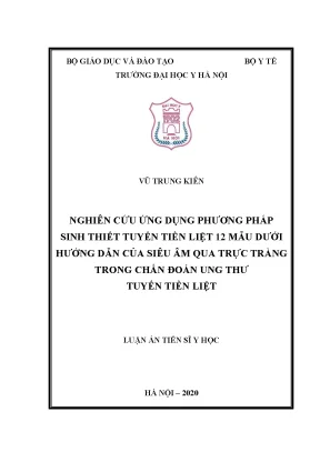 Nghiên cứu ứng dụng sinh thiết tuyến tiền liệt qua siêu 