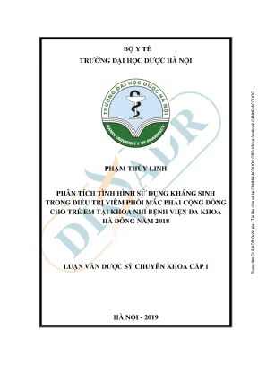 Phân Tích Sử Dụng Kháng Sinh Điều Trị Viêm Phổi Ở Trẻ Em 