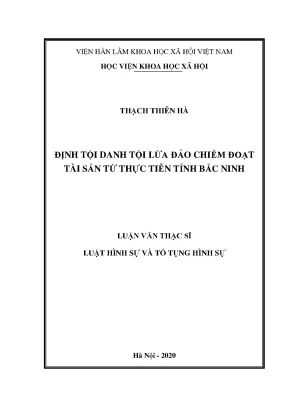 Nghiên cứu tội lừa đảo chiếm đoạt tài sản tại Bắc Ninh