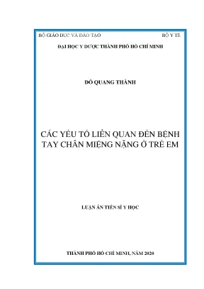 Yếu tố ảnh hưởng đến bệnh tay chân miệng nặng ở trẻ em