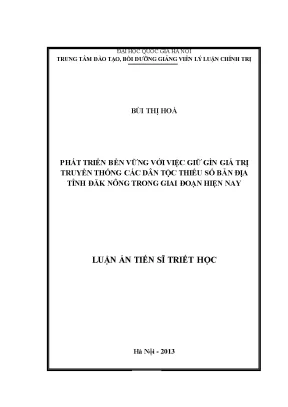 Phát triển bền vững và bảo tồn giá trị truyền thống dân 