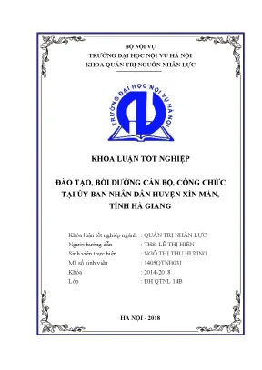 Đào Tạo Bồi Dưỡng Cán Bộ Công Chức Tại UBND Huyện Xín Mần