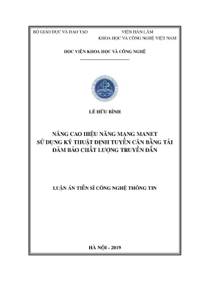 Nâng cao hiệu năng mạng MANET với kỹ thuật định tuyến 