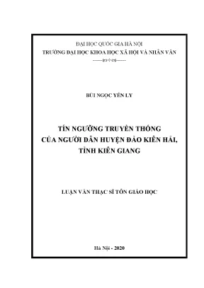 Tín ngưỡng truyền thống của người dân huyện đảo Kiên 
