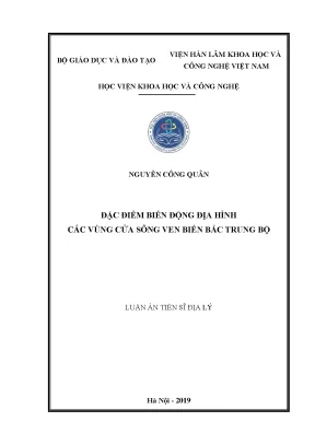 Đặc điểm biến động địa hình vùng cửa sông ven biển Bắc 