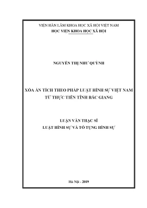 Xóa án tích theo pháp luật hình sự Việt Nam: Thực tiễn
