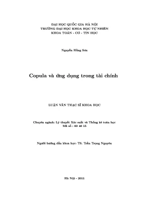 Ứng dụng copula trong tài chính: Nghiên cứu thạc sĩ
