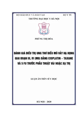 Đánh giá hiệu quả điều trị ung thư biểu mô vảy hạ họng 