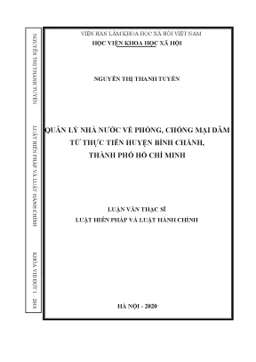 Phòng Chống Mại Dâm: Nghiên Cứu Từ Huyện Bình Chánh, TP.