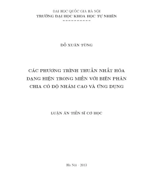 Nghiên cứu phương trình thuần nhất trong miền với biên 
