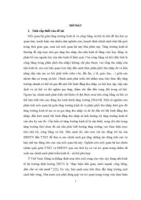 Bất bình đẳng thu nhập và tác động đến tăng trưởng kinh 