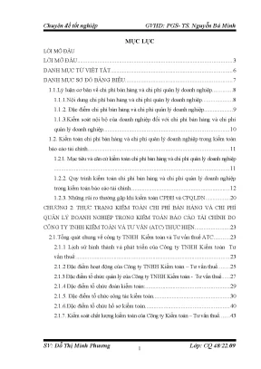 Kiểm toán chi phí bán hàng và quản lý doanh nghiệp: Luận 