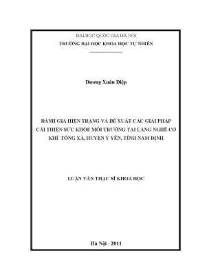 Giải pháp cải thiện sức khỏe môi trường tại làng nghề cơ