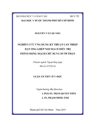 Nghiên cứu ứng dụng kỹ thuật can thiệp ống ghép nội mạch 