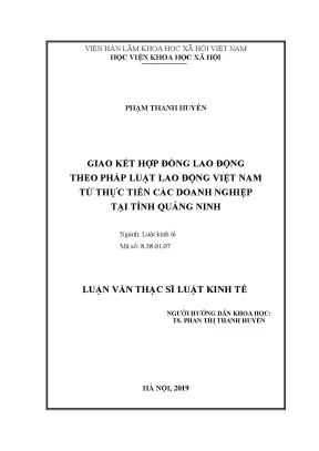 Nghiên cứu giao kết hợp đồng lao động theo pháp luật