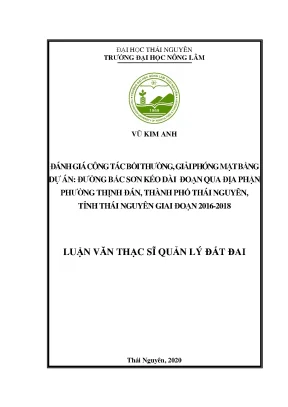 Đánh giá công tác bồi thường giải phóng mặt bằng dự án