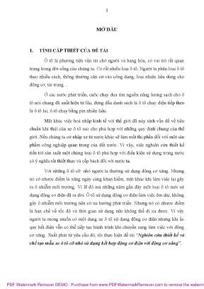Thiết kế và chế tạo xe ô tô cỡ nhỏ kết hợp động cơ điện 