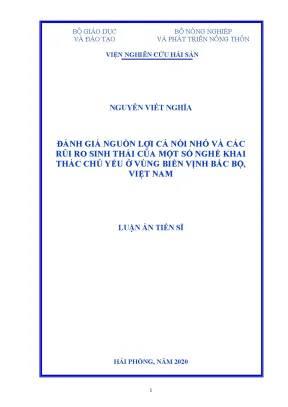 Đánh giá nguồn lợi cá nổi nhỏ và rủi ro sinh thái ở vịnh 