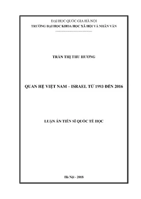 Nghiên cứu quan hệ Việt Nam - Israel giai đoạn 1993-2016
