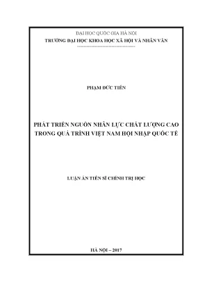 Phát triển nguồn nhân lực chất lượng cao trong hội nhập 