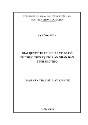 Giải Quyết Tranh Chấp Đất Ở Tại Tòa Án Nhân Dân Tỉnh Phú Thọ