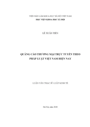 Quảng cáo thương mại trực tuyến theo pháp luật Việt Nam: