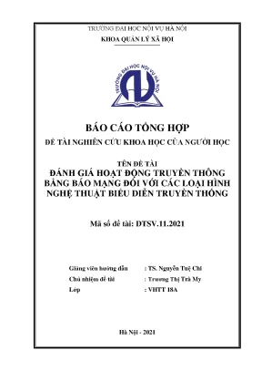 Đánh Giá Truyền Thông Báo Mạng Đối Với Nghệ Thuật Biểu 