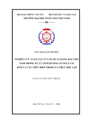 Năng lực xử lý tình huống đâm va tàu của sỹ quan hàng 